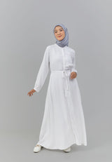 Nabila Dress White | G.4243 - Gamis Wanita