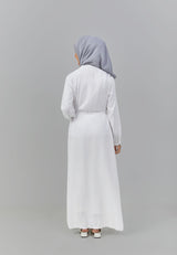 Nabila Dress White | G.4243 - Gamis Wanita