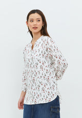 Zendaya Flower White Blouse | G.13127