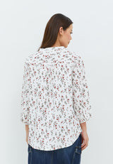 Zendaya Flower White Blouse | G.13127