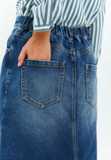 Ismaya Dark Blue Denim Skirt | G.2305