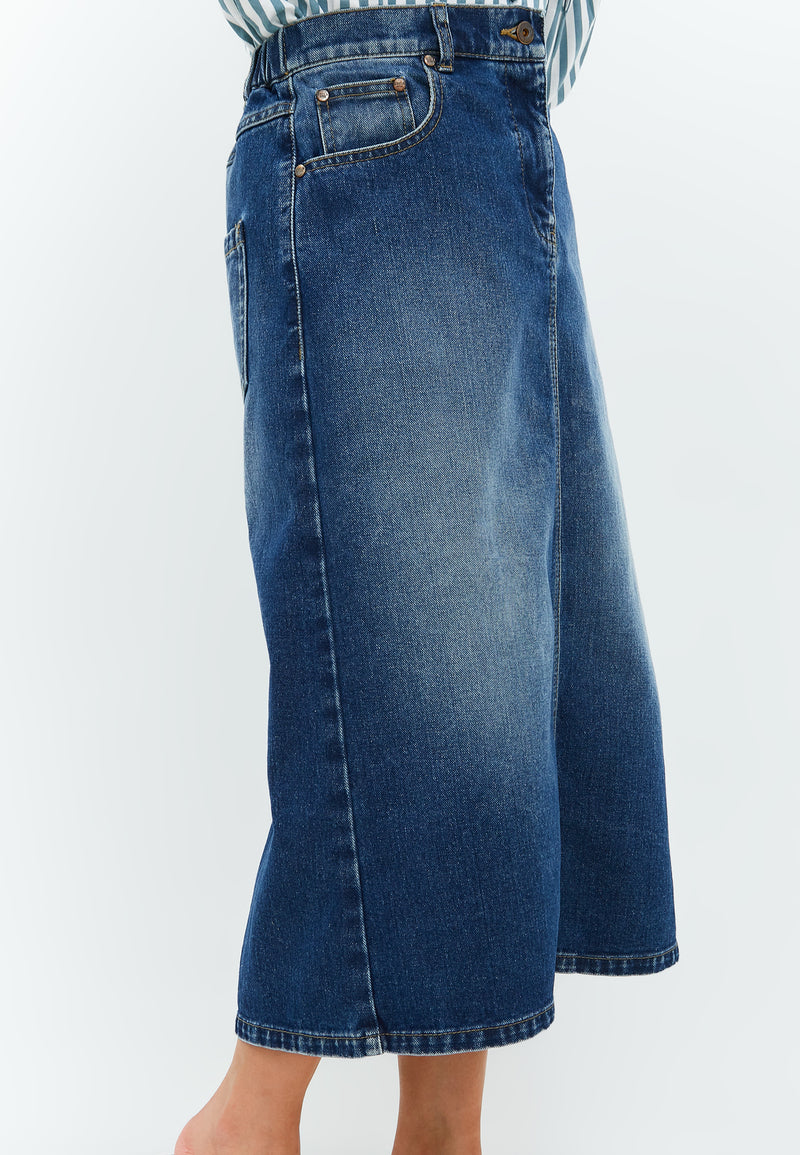 Ismaya Dark Blue Denim Skirt | G.2305