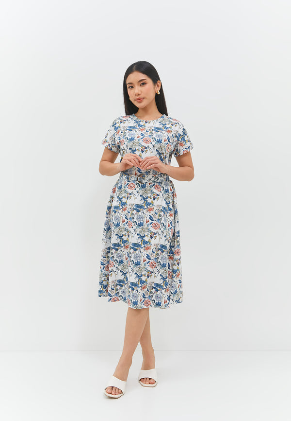 Gemma Flower Blue Dress | G.43137