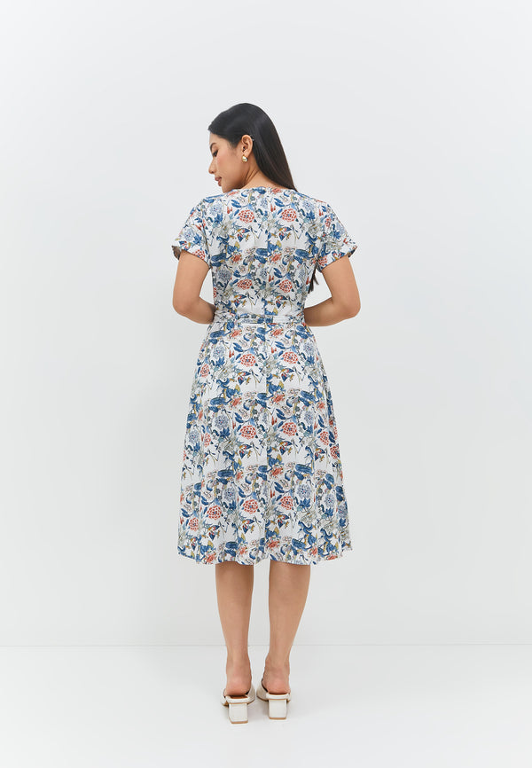 Gemma Flower Blue Dress | G.43137