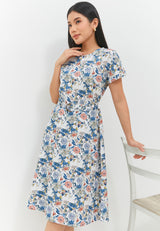 Gemma Flower Blue Dress | G.43137