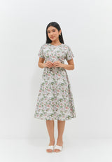 Gemma Flower Green Dress | G.43138