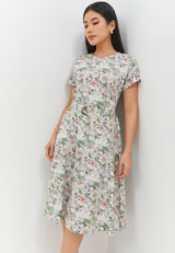 Gemma Flower Green Dress | G.43138