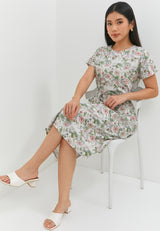 Gemma Flower Green Dress | G.43138