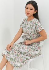 Gemma Flower Green Dress | G.43138