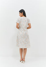 Gracella Flower White Dress | G.43143