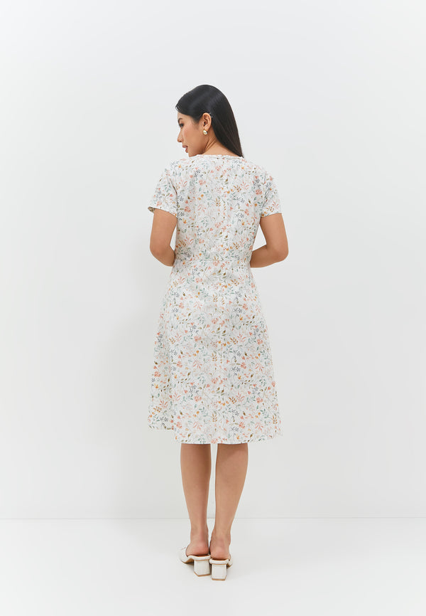 Gracella Flower White Dress | G.43143
