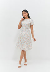 Gracella Flower White Dress | G.43143