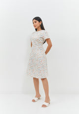 Gracella Flower White Dress | G.43143