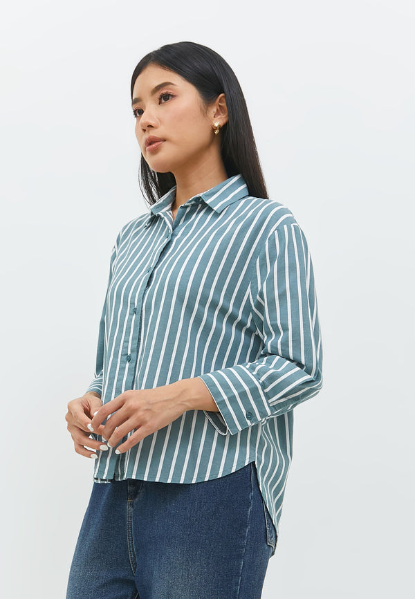 Suzy Green Stripe Shirt | G.13144