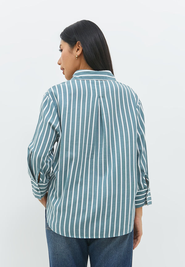 Suzy Green Stripe Shirt | G.13144