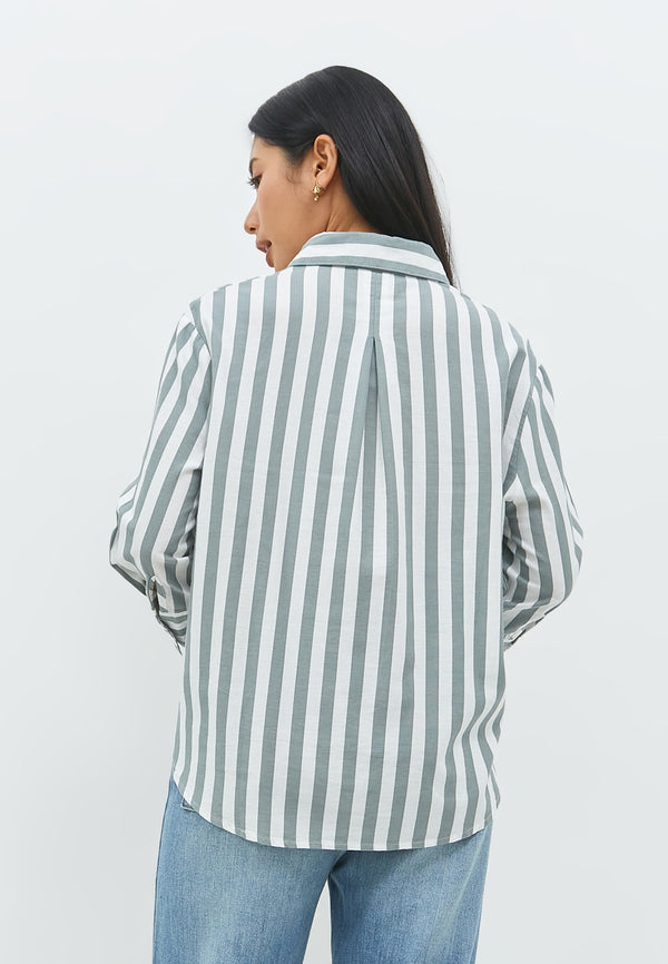 Suzy Grey Stripe Shirt | G.13142
