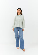 Jocelyn Sage Green Oversize Shirt | G.11639