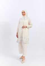 Geela X Aurelie Hermansyah Yasmin Flower Cream Tunic | G.1729