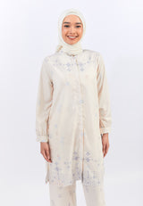 Geela X Aurelie Hermansyah Yasmin Flower Cream Tunic | G.1729
