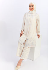 Geela X Aurelie Hermansyah Yasmin Flower Cream Tunic | G.1729