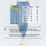 Geela Official - Stacey Drawstring Medium Blue Jeans (G.3195) - Jeans Wanita