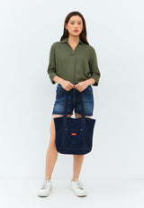 Bellis Dark Blue Tote Bag | G.040