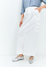 Erinna White Cargo Skirt | G.21101