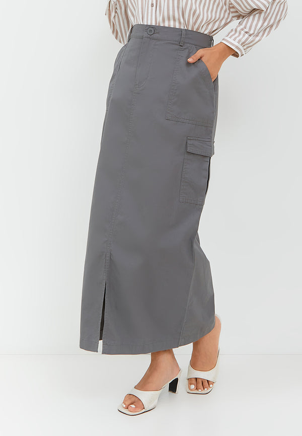 Erinna Grey Cargo Skirt | G.21102