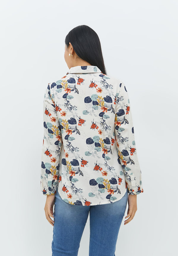 Aldina Flower Orange Shirt | G.11660