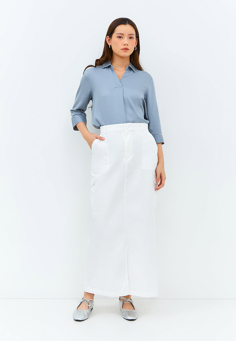 Erinna White Cargo Skirt | G.21101