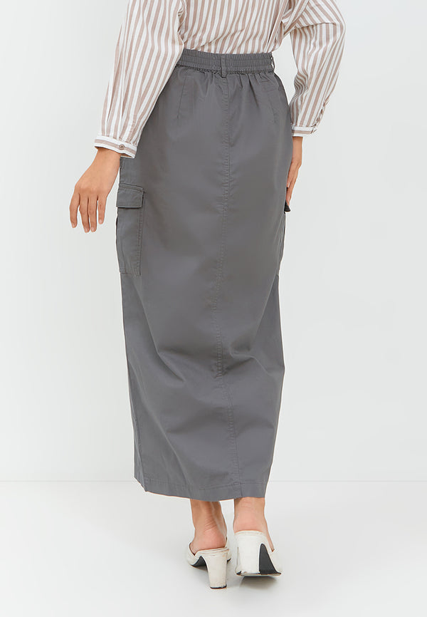 Erinna Grey Cargo Skirt | G.21102