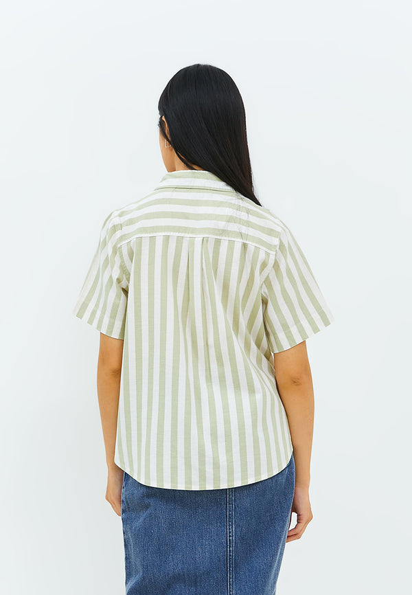 Trisha Green Stripe Shirt | G.1514