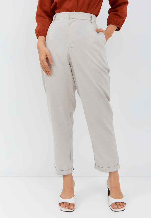 Vivienne Cream Regular Woven Pants | G.3193