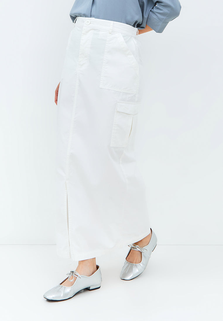 Erinna White Cargo Skirt | G.21101