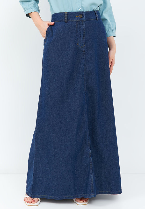 Catalina Dark Blue Wash Skirt | G.2187