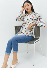 Aldina Flower Orange Shirt | G.11660