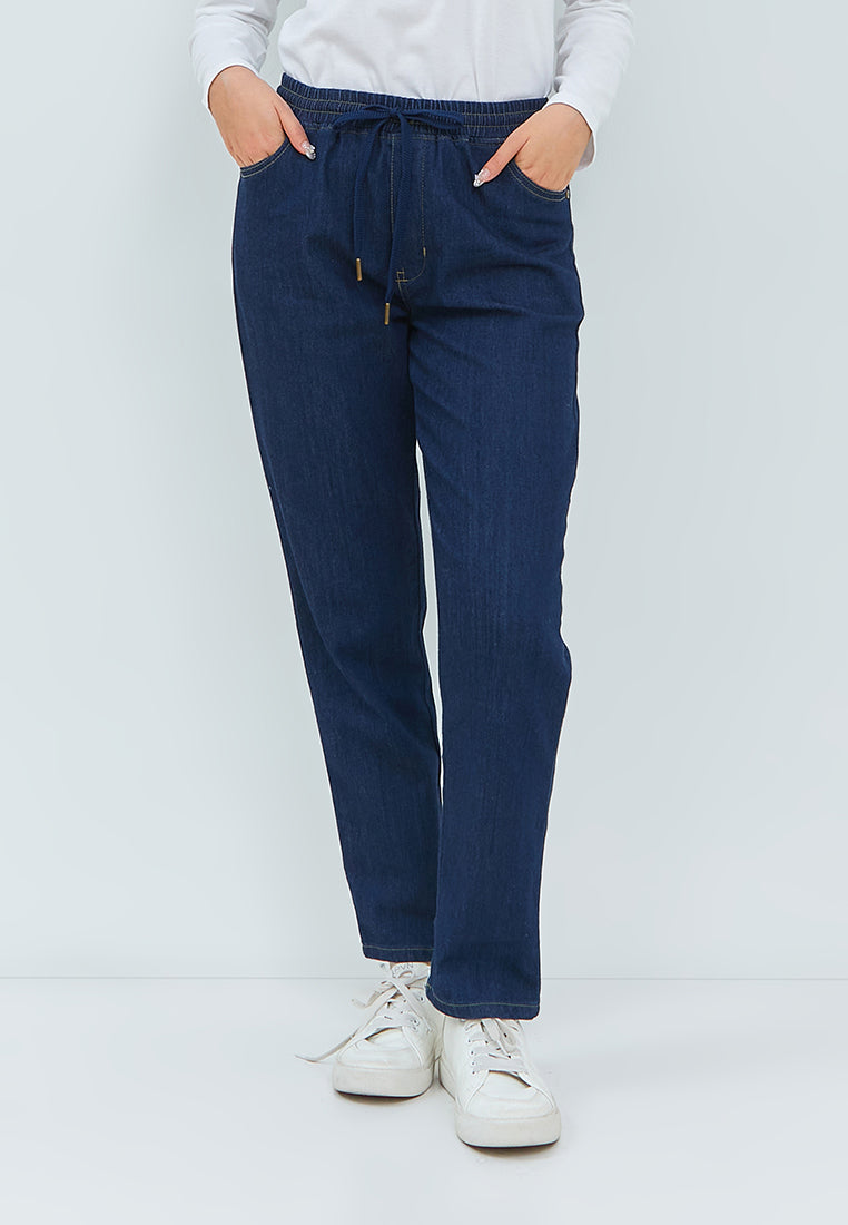 Stacey Drawstring Dark Blue Jeans | G.3196