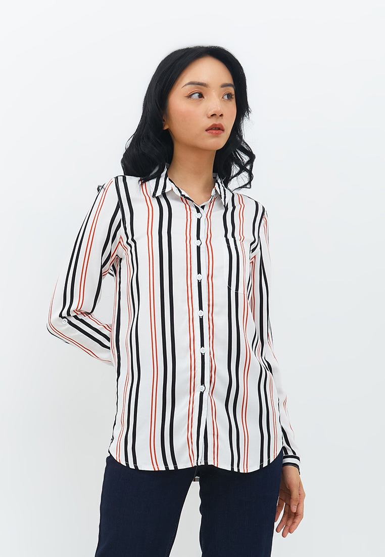 Aemma White Stripe Shirt | G.11607