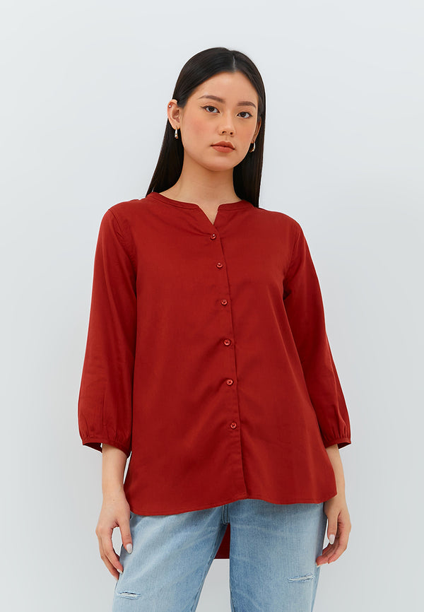 Geela Official - Zendaya Red Blouse (G.1398) - Blouse Wanita