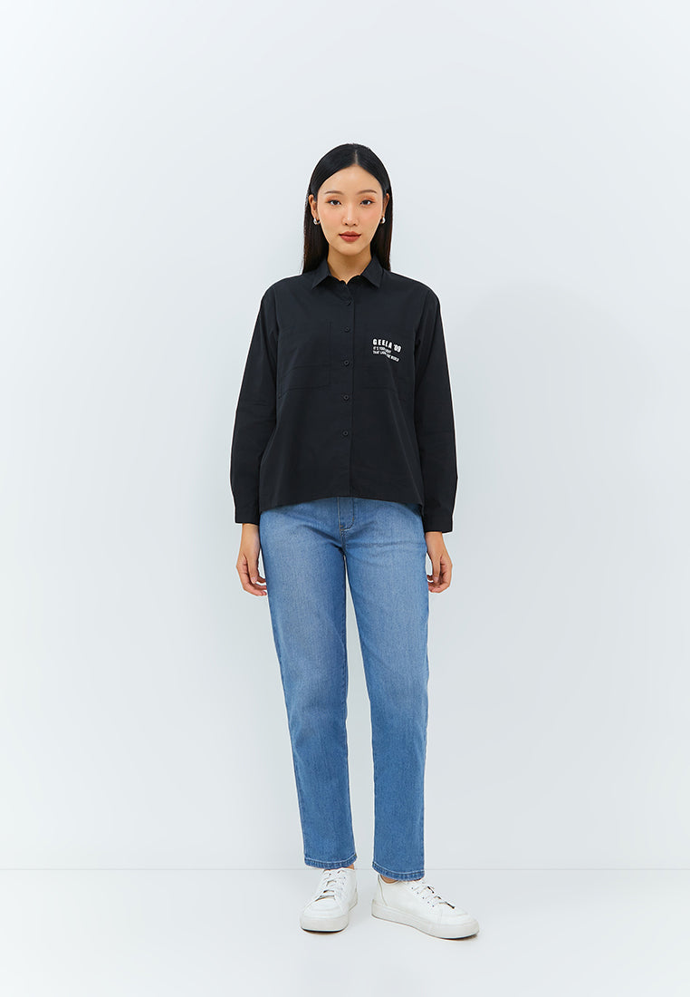 Jocelyn Black Oversize Shirt | G.11634