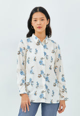 Katarina Flower Blue Shirt | G.11589