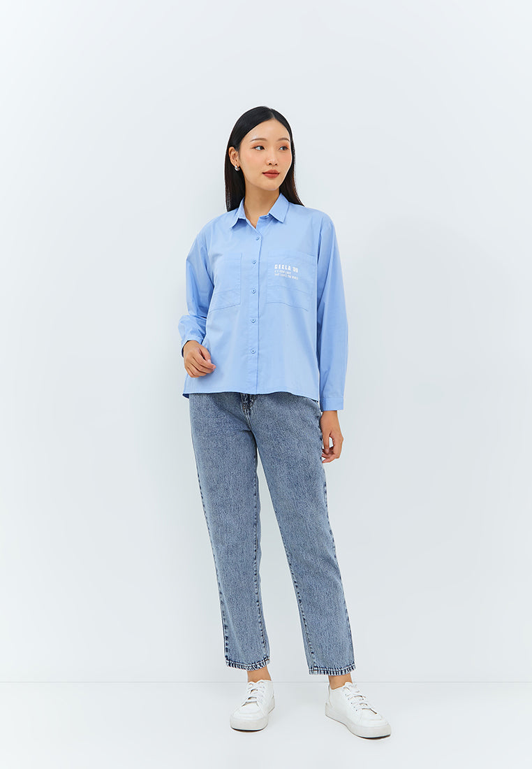 Jocelyn Blue Oversize Shirt | G.11635