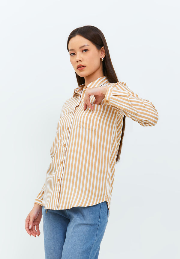 Aemma Cream Stripe Shirt | G.11632