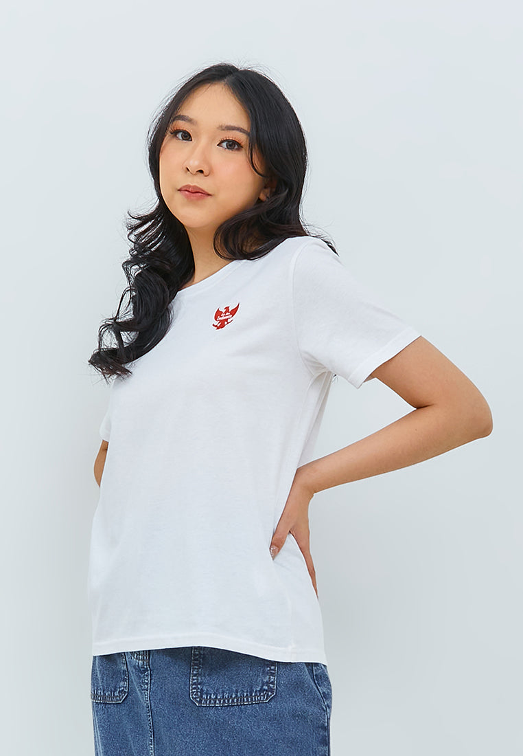 Geela Official - Garuda White T-Shirt (G.7428) - Kaos Wanita