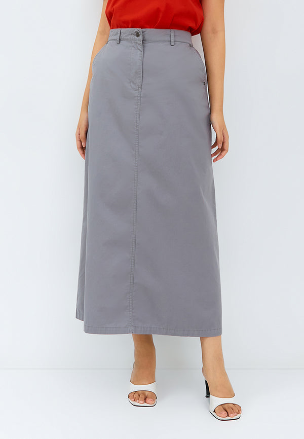 Geela Official - Carila Dark Grey Skirt (G.2199) - Rok Wanita