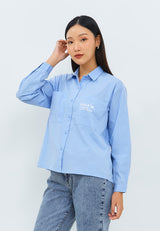 Jocelyn Blue Oversize Shirt | G.11635