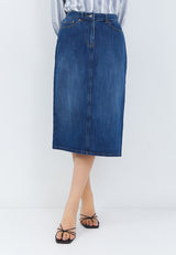 Gita Midi Dark Blue Skirt | G.2302
