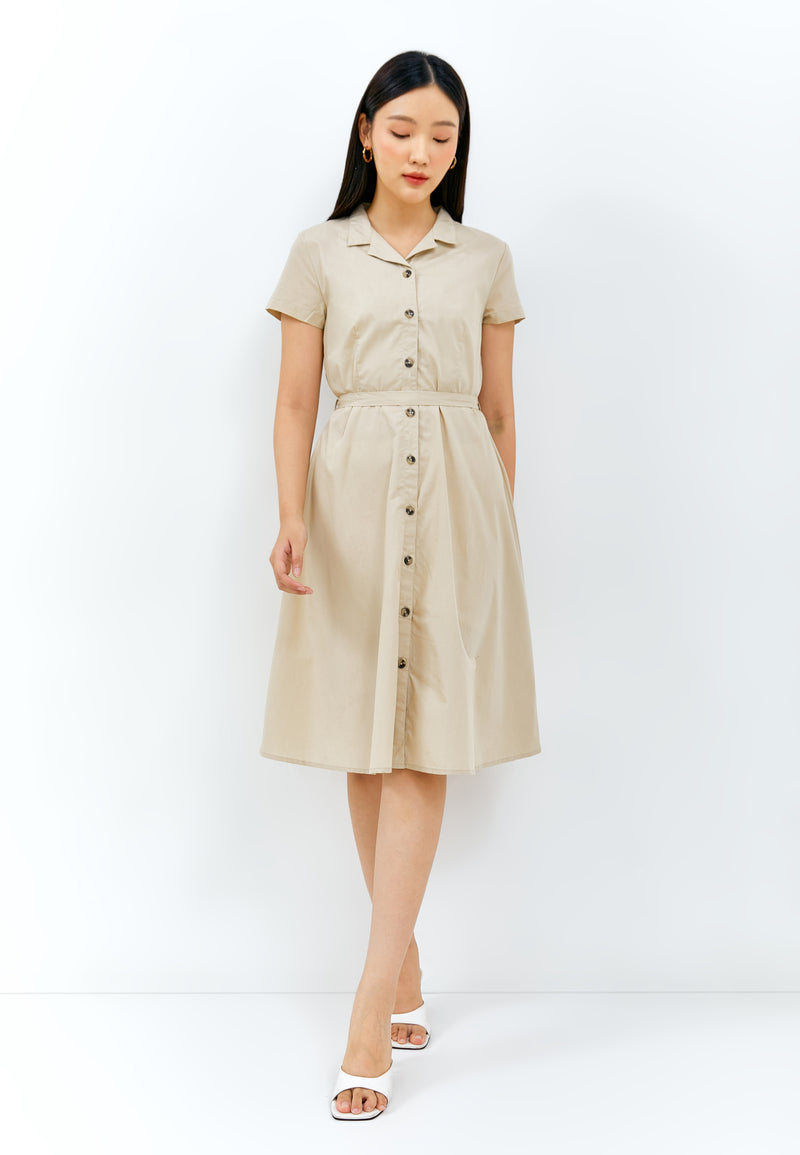 dress warna cream Gaun Pesta 2111004 Cream Beige Gold Sabrina Party Dress Gown - L di Christiantungofficial