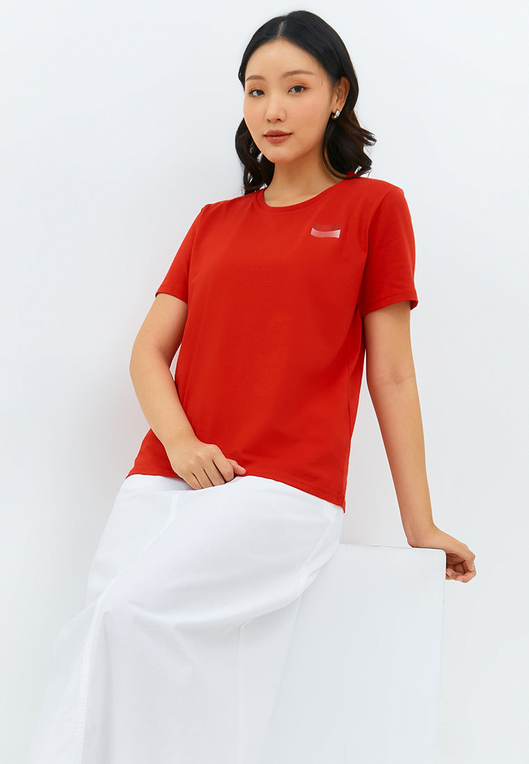 Geela Official - Indonesia Flag Red T-Shirt (G.7425) - Kaos Wanita