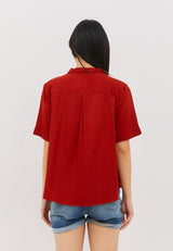 Geela Official - Kamila Red Blouse (G.1504) - Blouse Wanita